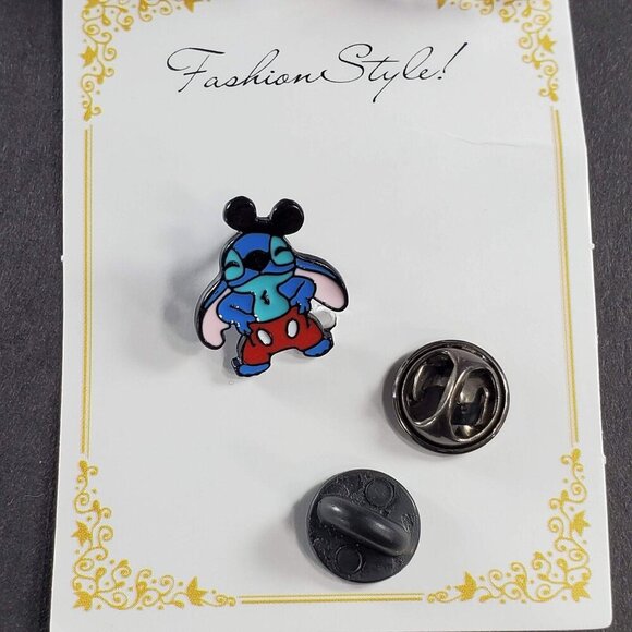 Stitch Lapel Pin Mickey Mouse Ears Pants Brooch Jewelry Badge Accessories Pin - Picture 2 of 6